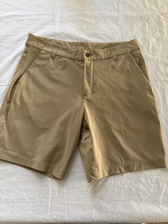 lululemon athletica Other - Lululemon Men's ABC Short 33 Khaki Tan Warpstreme Travel Golf Shorts 9"